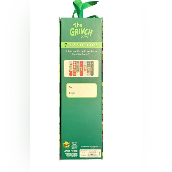 Dr. Seuss Grinch Men's Socks - - Picture 3 of 3